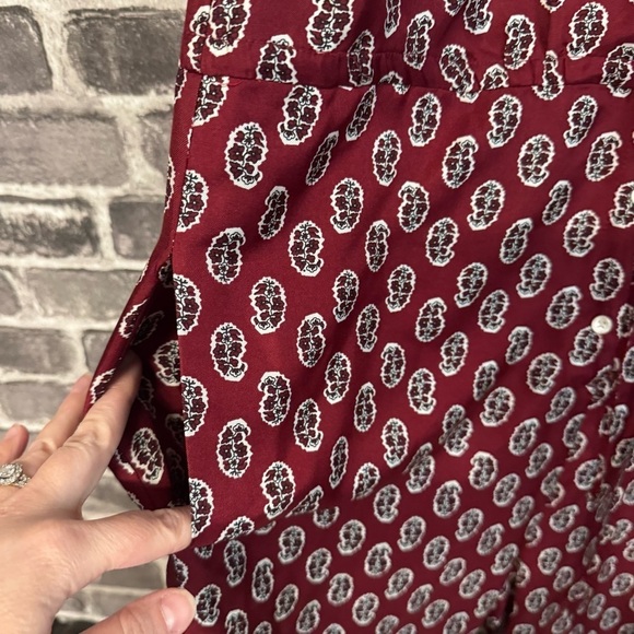 NWT Joie Noleen Jumpsuit in Rhubarb 100% silk button chest pockets - Picture 10 of 15